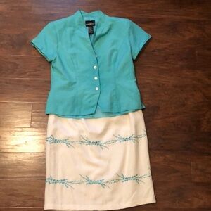 Vintage positive attitudes skirt suit set  10